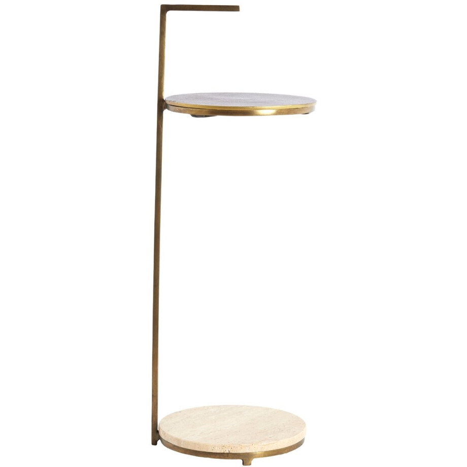 Light & Living Bijzettafel Leda - Zand - Ø26x76cm - afbeelding 1