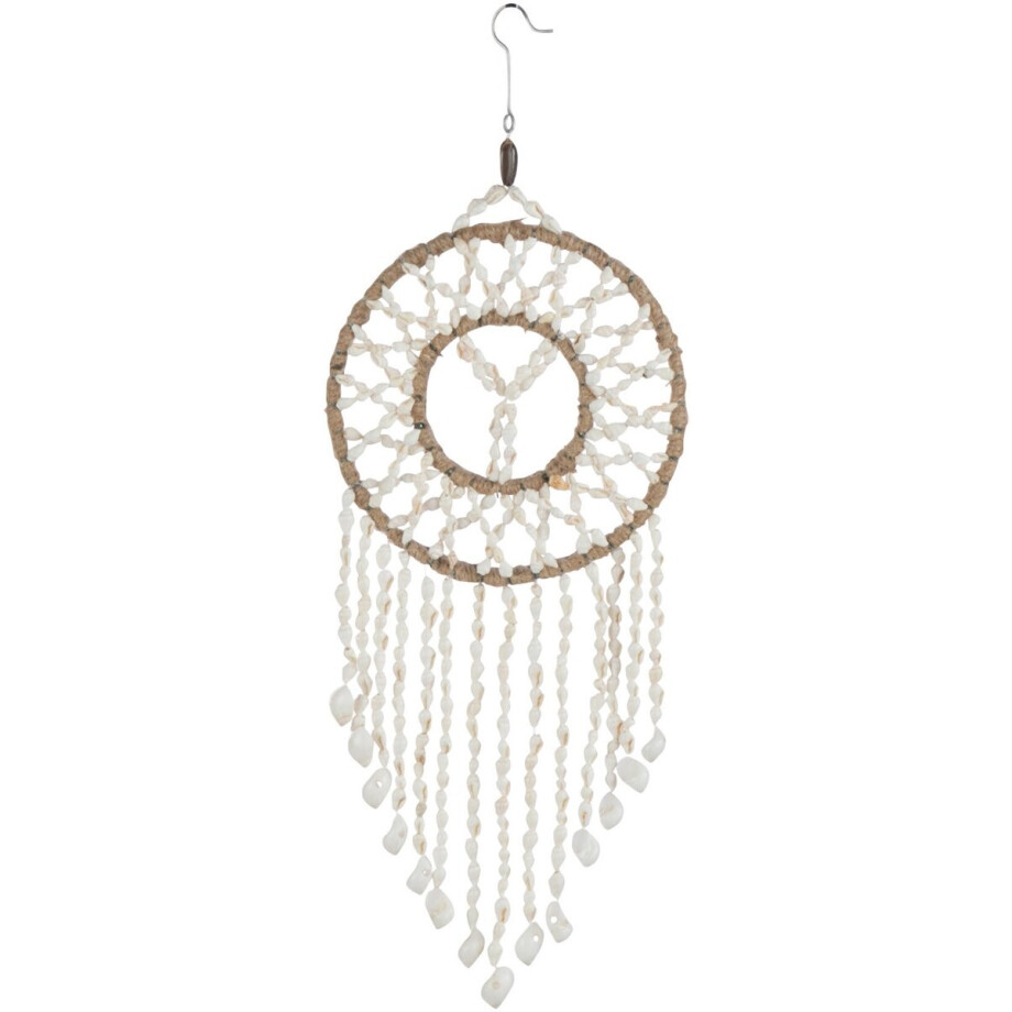 J-Line droomvanger Mandala - schelp - wit - small J-Line droomvanger Mandala - schelp - wit - small afbeelding 1