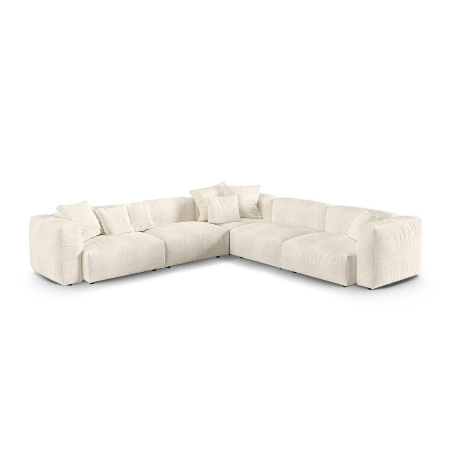 Modulaire hoekbank Martina bouclé | Micadoni Home afbeelding 1