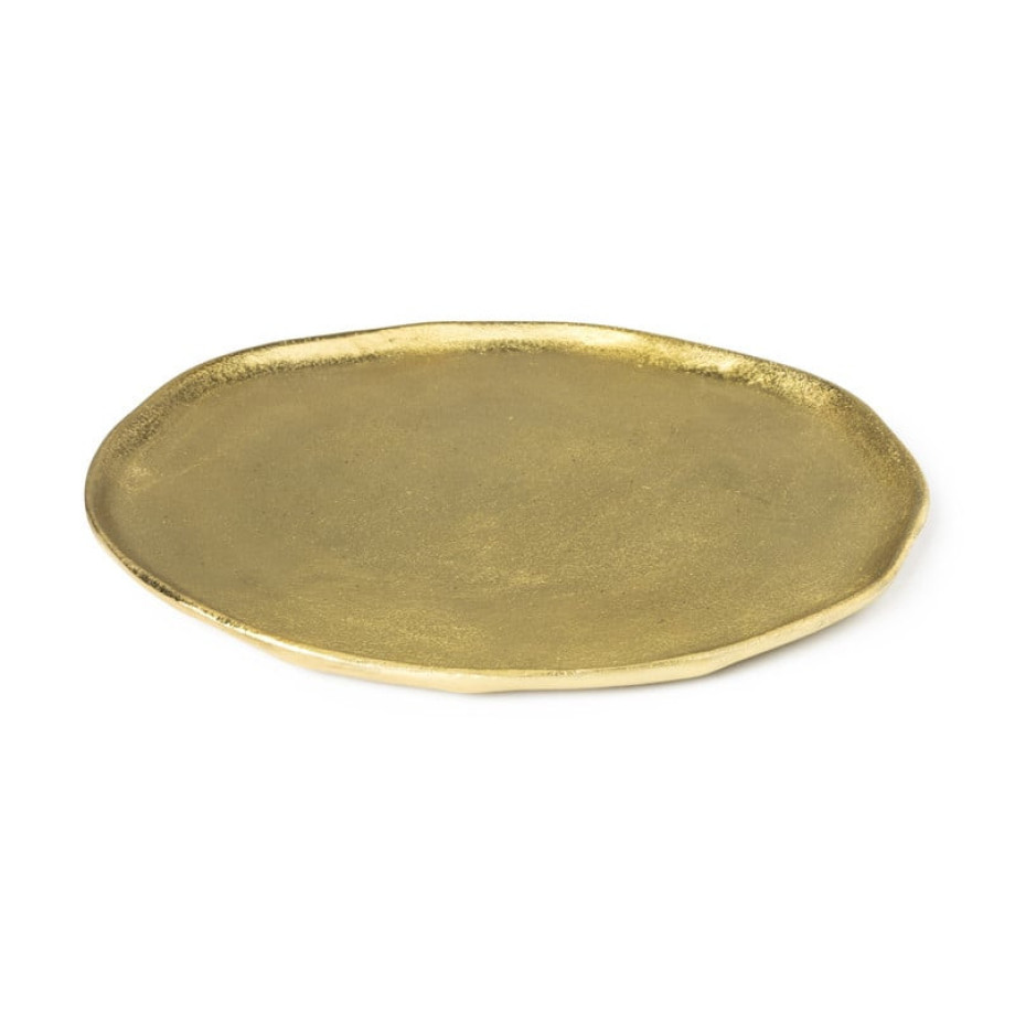Kaarsenplateau organic - ø30 cm - goud afbeelding 
