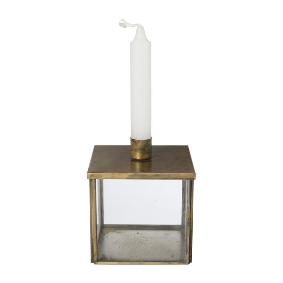 Dinerkaarshouder box goud - 10 cm afbeelding 