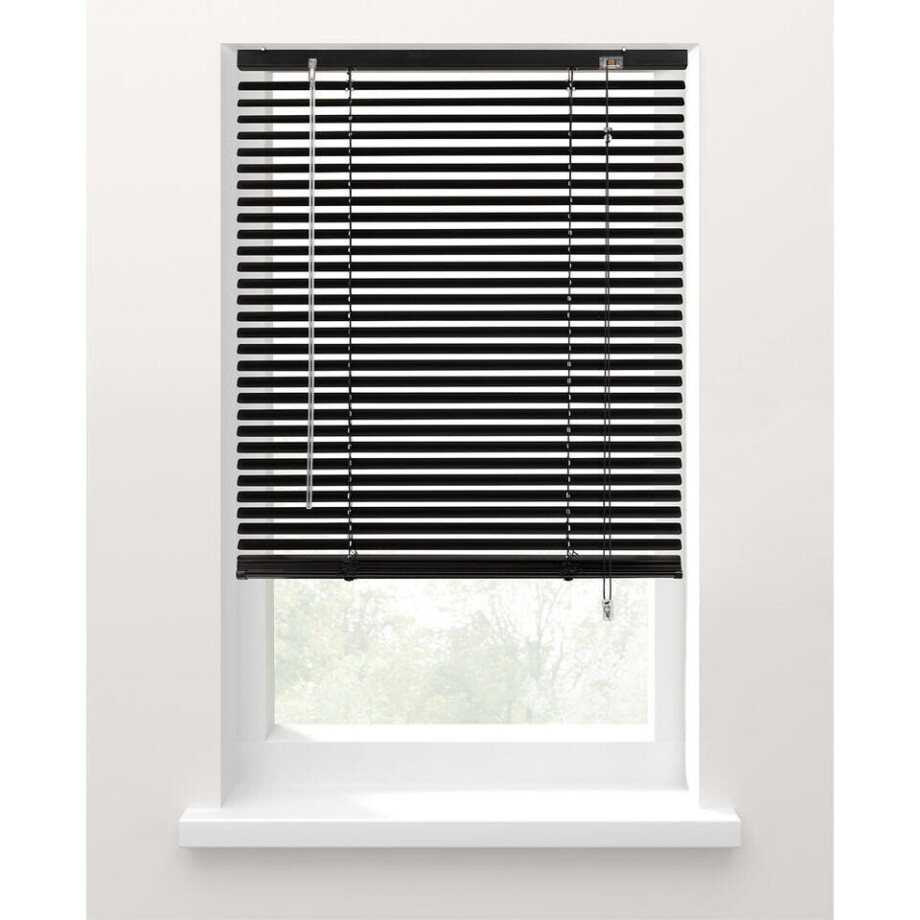 Leen Bakker - Fenstr Jaloezie 25 Mm Mat - 180x180 Cm - Aluminium - Zwart Leen Bakker - Fenstr Jaloezie 25 Mm Mat - 180x180 Cm - Aluminium - Zwart afbeelding 1