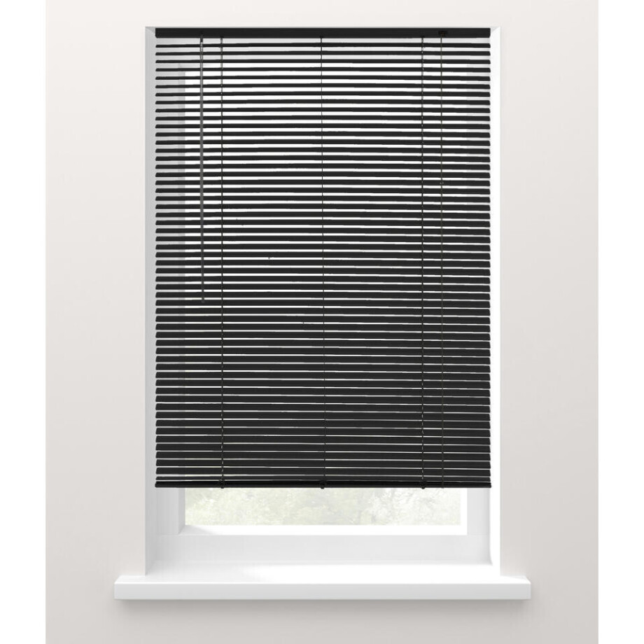 25% korting - Leen Bakker - Fenstr Jaloezie 25 Mm - 80x220 Cm - Aluminium - Zwart afbeelding 1