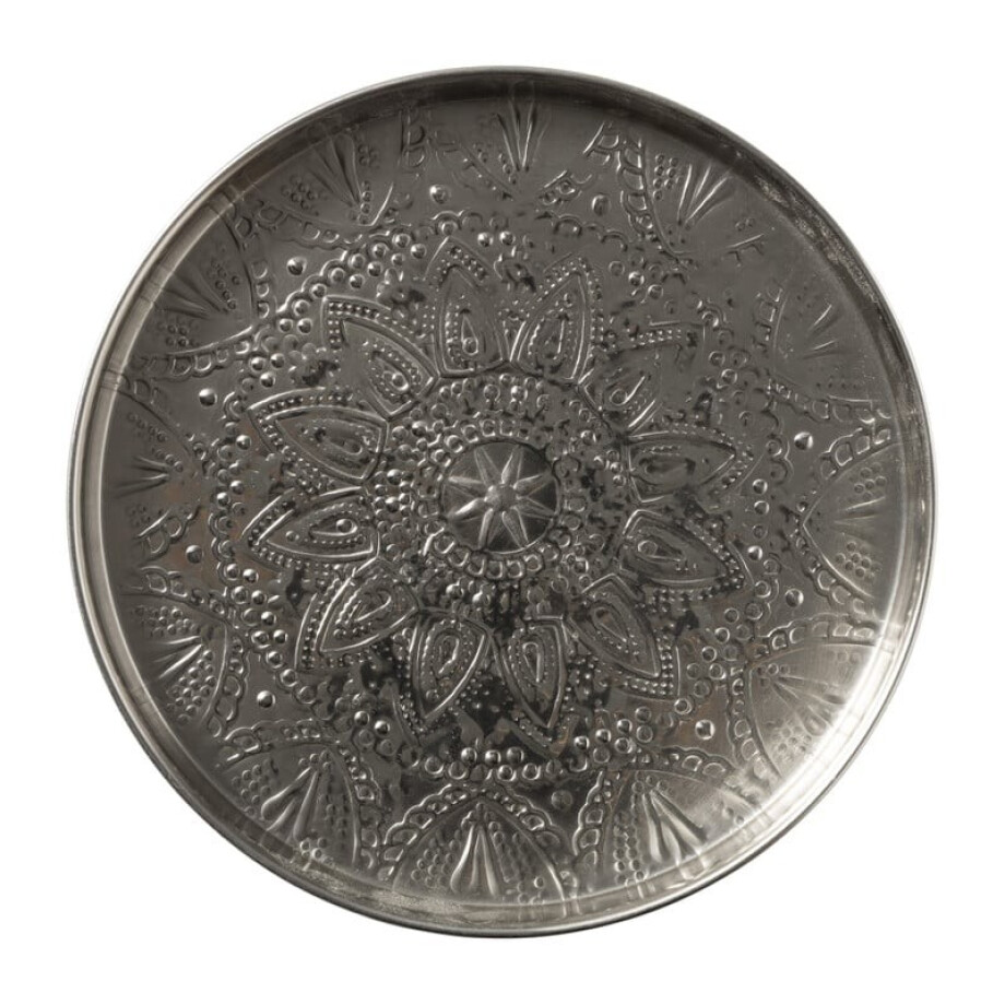 Plateau reliëf Colinda - zilver - ø30 cm afbeelding 