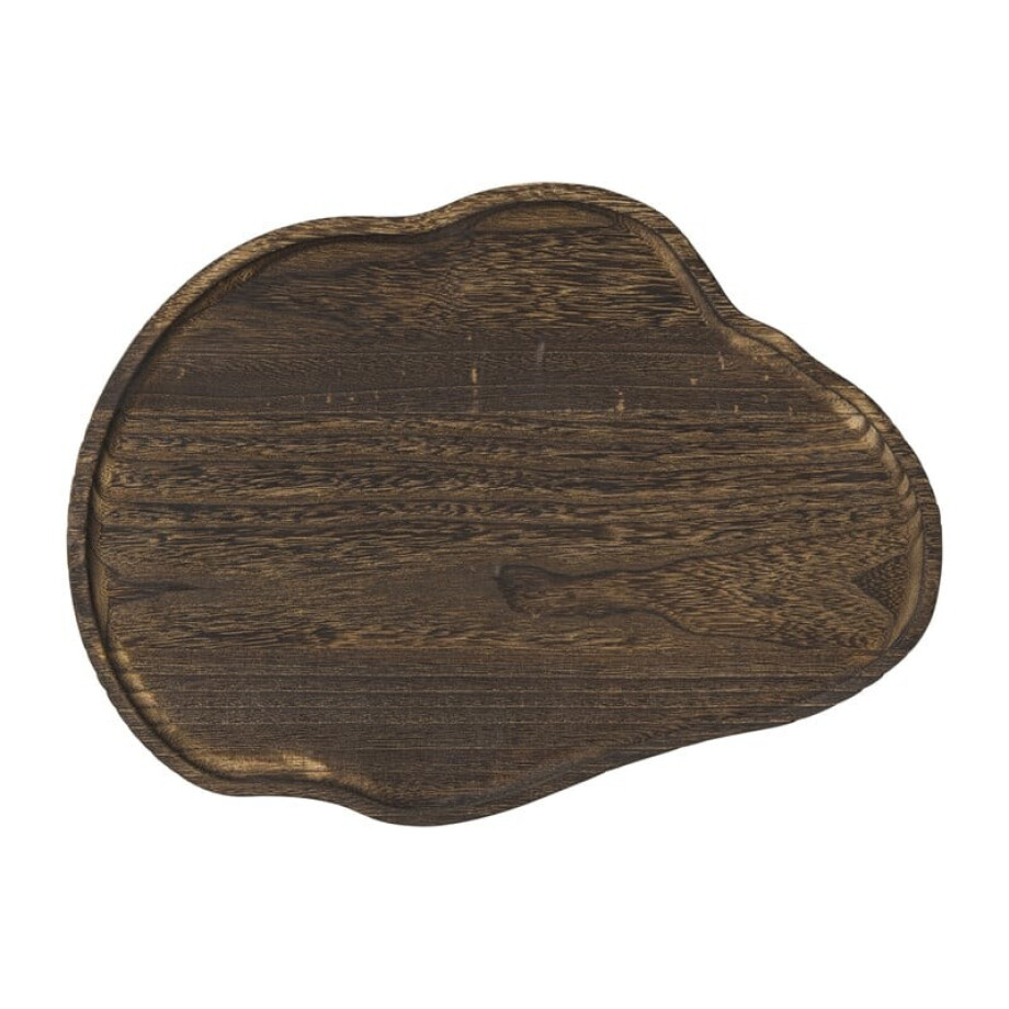 Plateau organisch hout - bruin - 8x25x25 cm Plateau organisch hout - bruin - 8x25x25 cm afbeelding