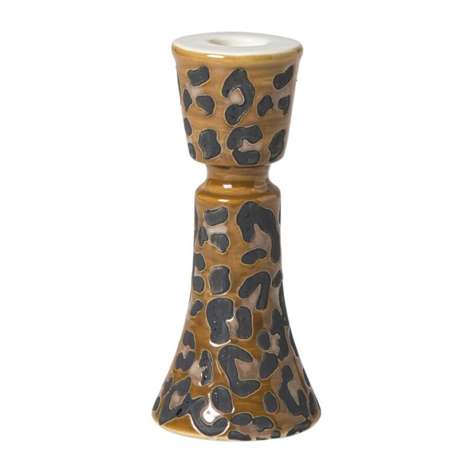 Kandelaar animal klein - bruin - ø7.2x18 cm afbeelding 