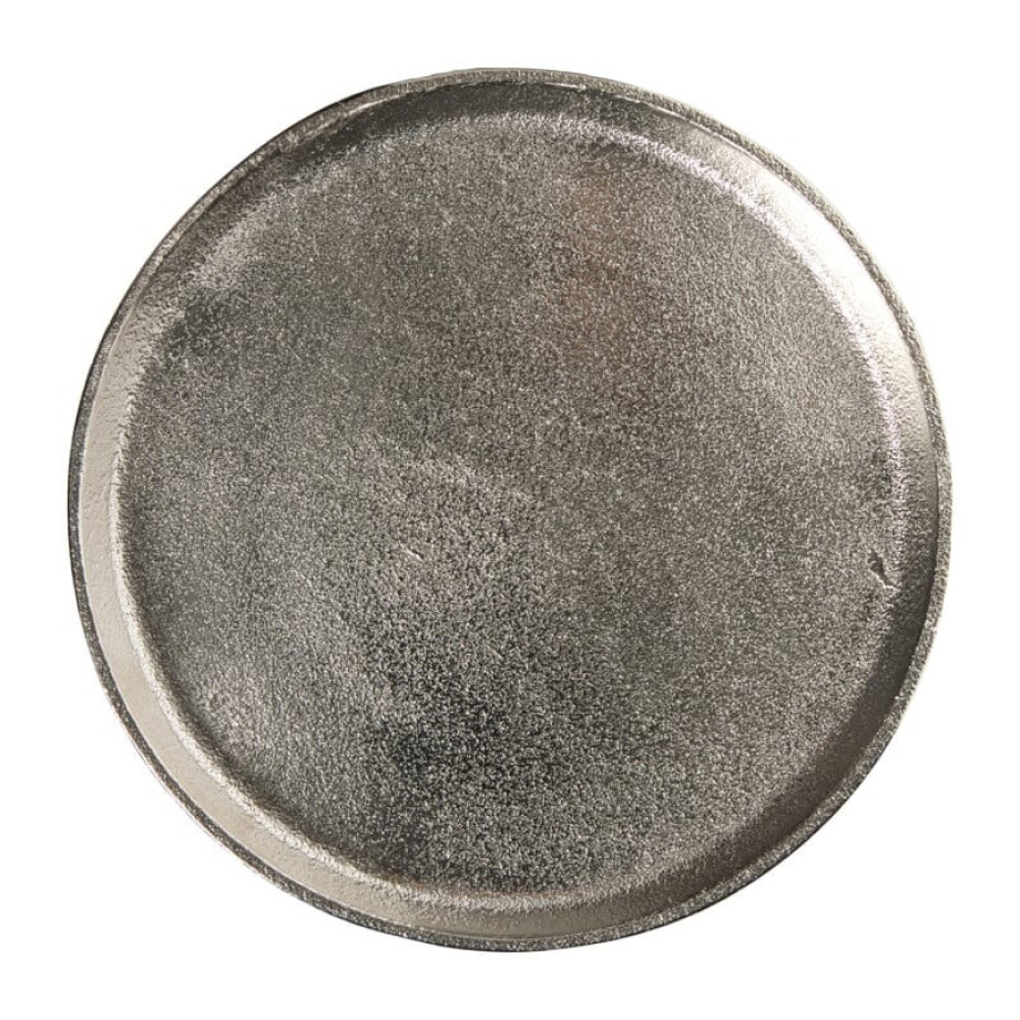 Plateau - zilverkleurig - ø25x2 cm afbeelding 