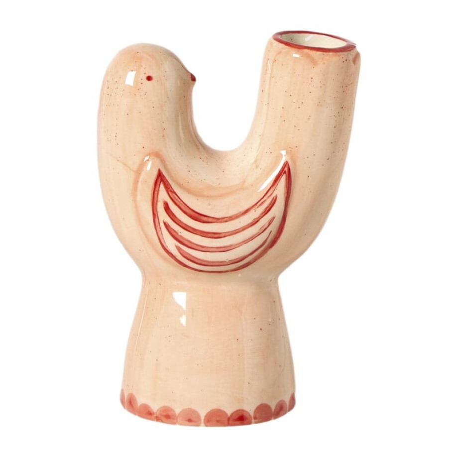 Kandelaar vogel - multikleur - 13x8.5x6 cm afbeelding 