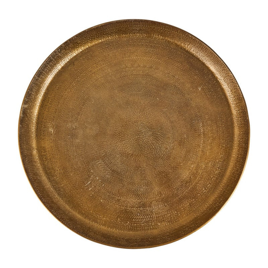 Decoratieplateau reliëf - antiek goud - Ø29 cm afbeelding 