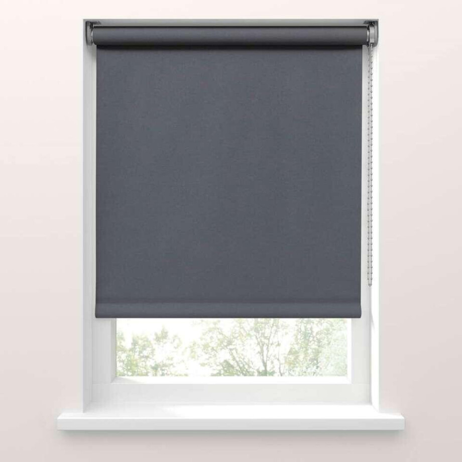 Leen Bakker - Fenstr Rolgordijn Lichtdoorlatend Donker - 210x190 Cm - Polyester - Grijs afbeelding 1