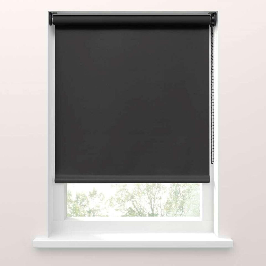 Leen Bakker - Fenstr Rolgordijn Lichtdoorlatend Antraciet - 90x190 Cm - Polyester - Grijs afbeelding 1