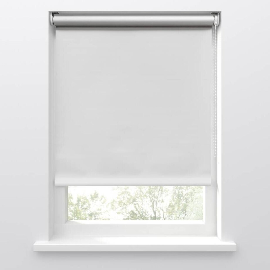 Leen Bakker - Rolgordijn Verduisterend Sneeuw - 150x160 Cm - Polyester - Wit Leen Bakker - Rolgordijn Verduisterend Sneeuw - 150x160 Cm - Polyester - Wit afbeelding 1