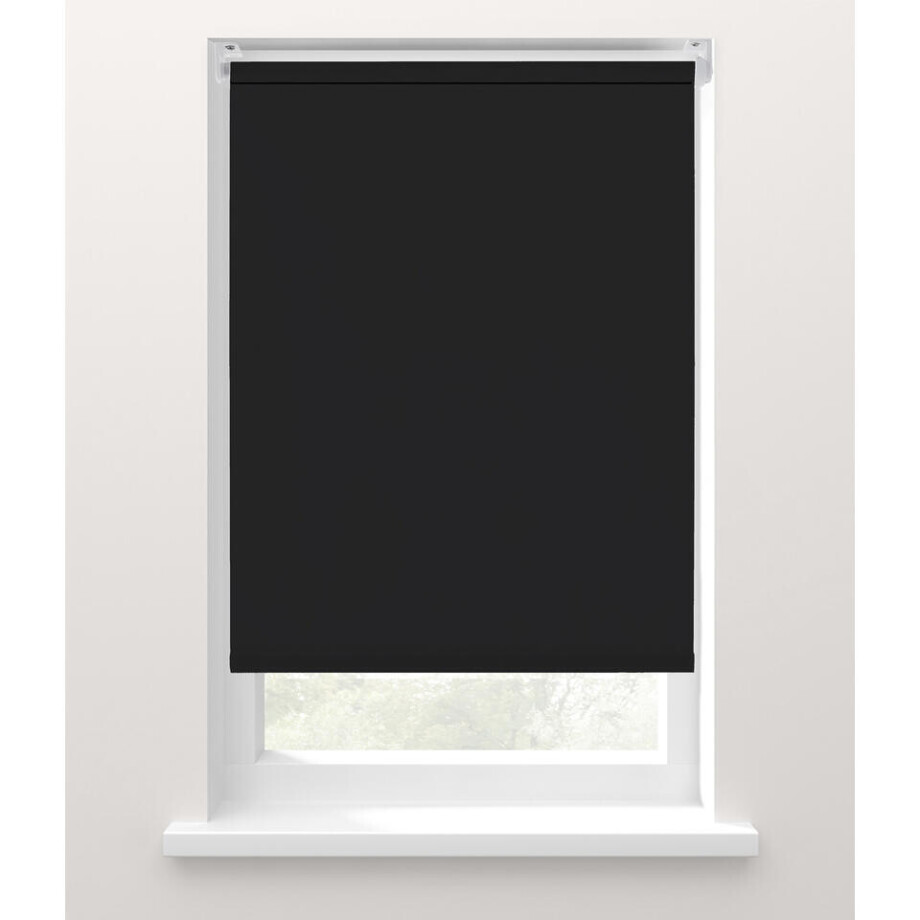 Leen Bakker - Fenstr Rolgordijn Verduisterend - 100x190 Cm - Polyester - Zwart afbeelding 1