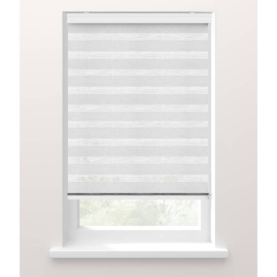 Leen Bakker - Fenstr Duo-rolgordijn - 60x175 Cm - Polyester - Wit afbeelding 1