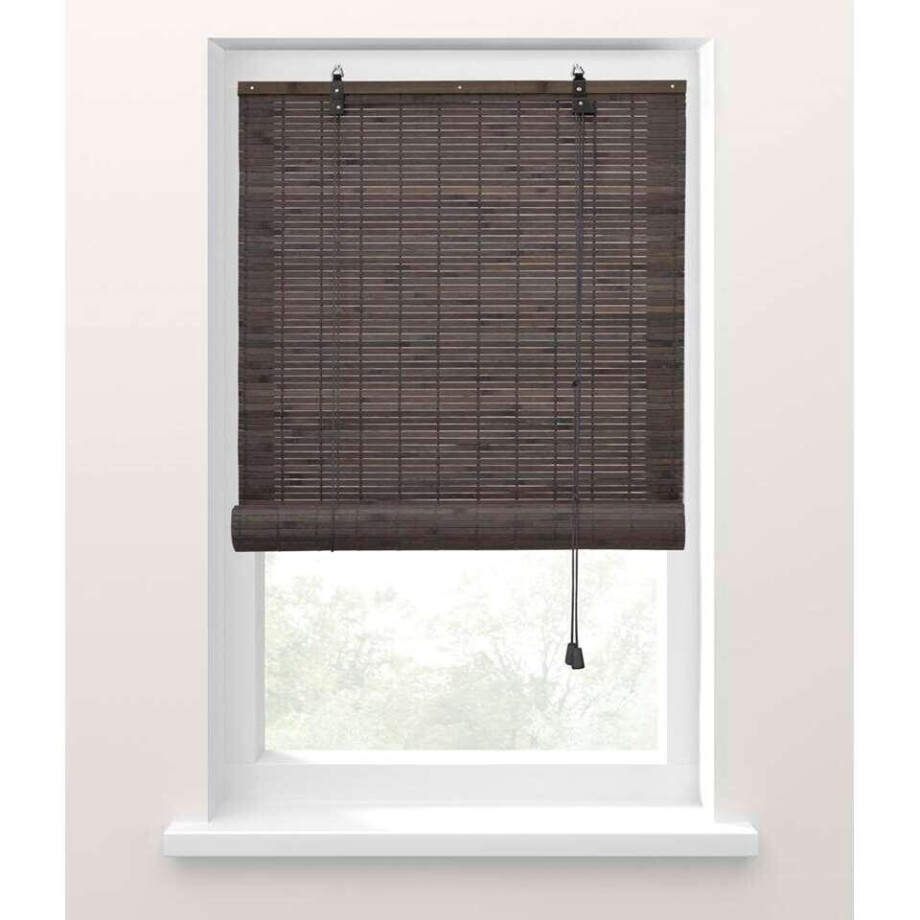 Leen Bakker - Fenstr Rolgordijn Antraciet - 75x180 Cm - Bamboe - Grijs afbeelding 1