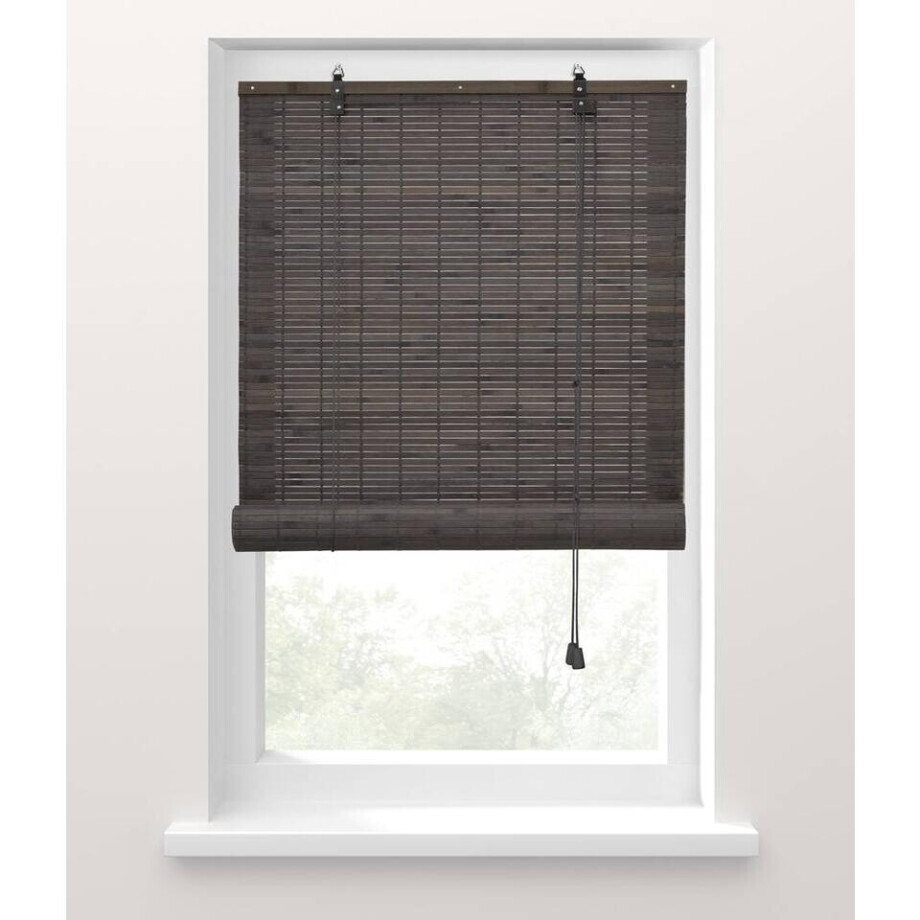 Leen Bakker - Fenstr Rolgordijn Antraciet - 150x180 Cm - Bamboe - Grijs afbeelding 1