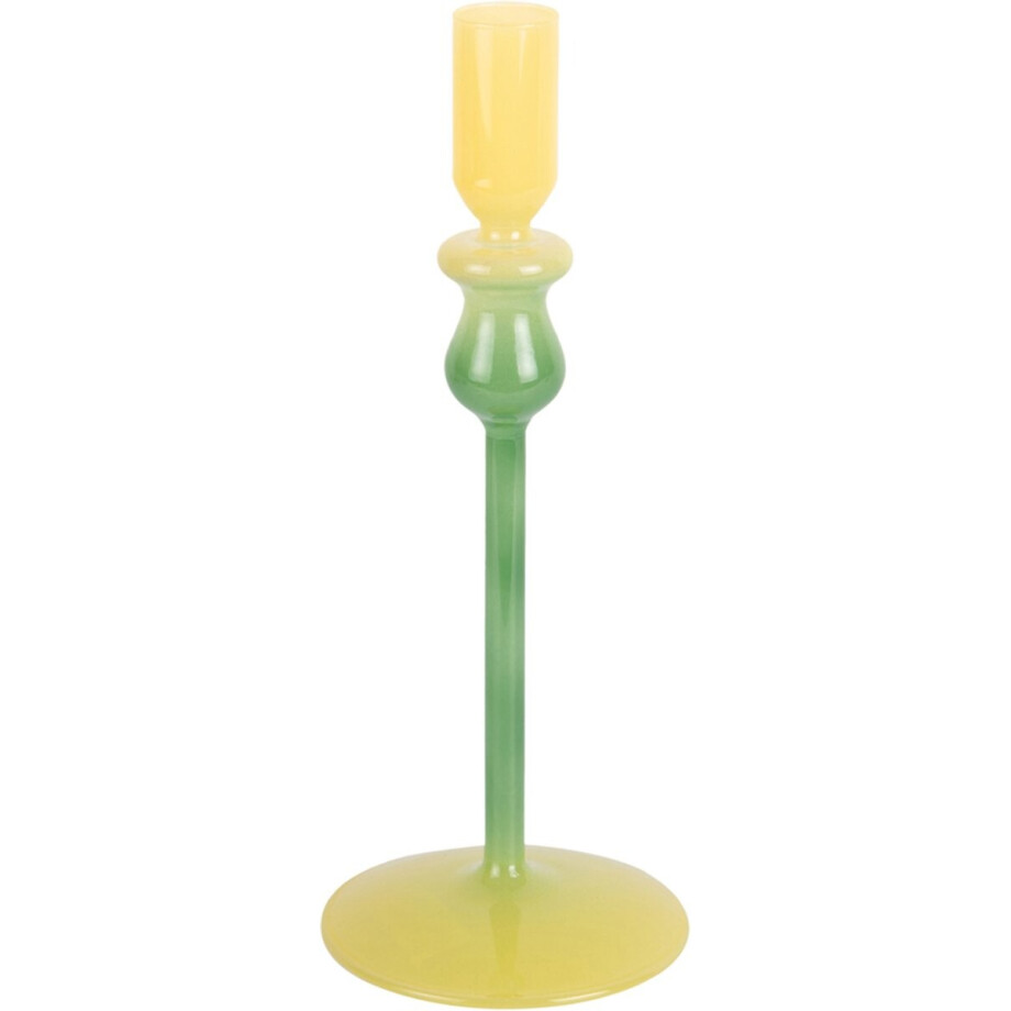 Present Time - Kandelaar Duo Colores Medium - Retro green & soft yellow Present Time - Kandelaar Duo Colores Medium - Retro green & soft yellow afbeelding 1