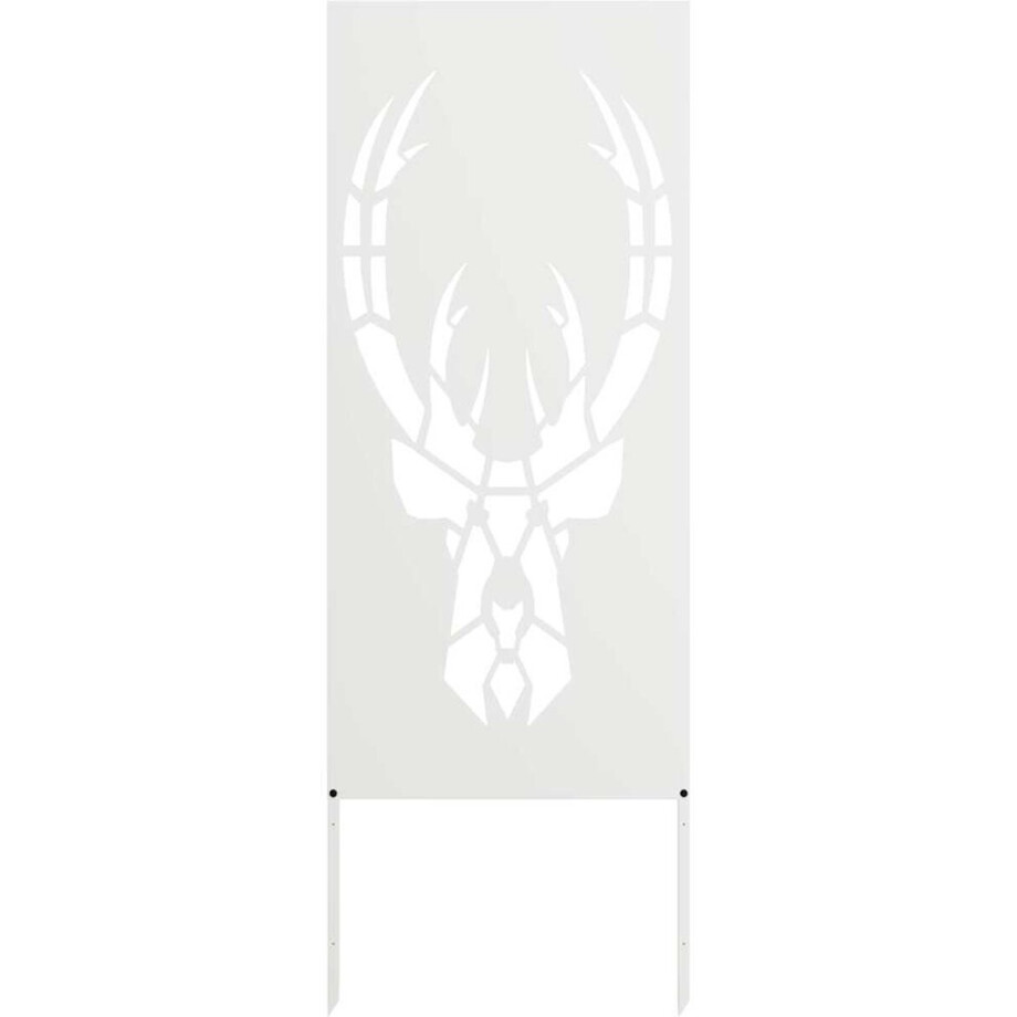 vidaXL - Tuin - Privacy - Scherm - Wit - 50 - x - 140 - cm - Koudgewalst - staal afbeelding 1