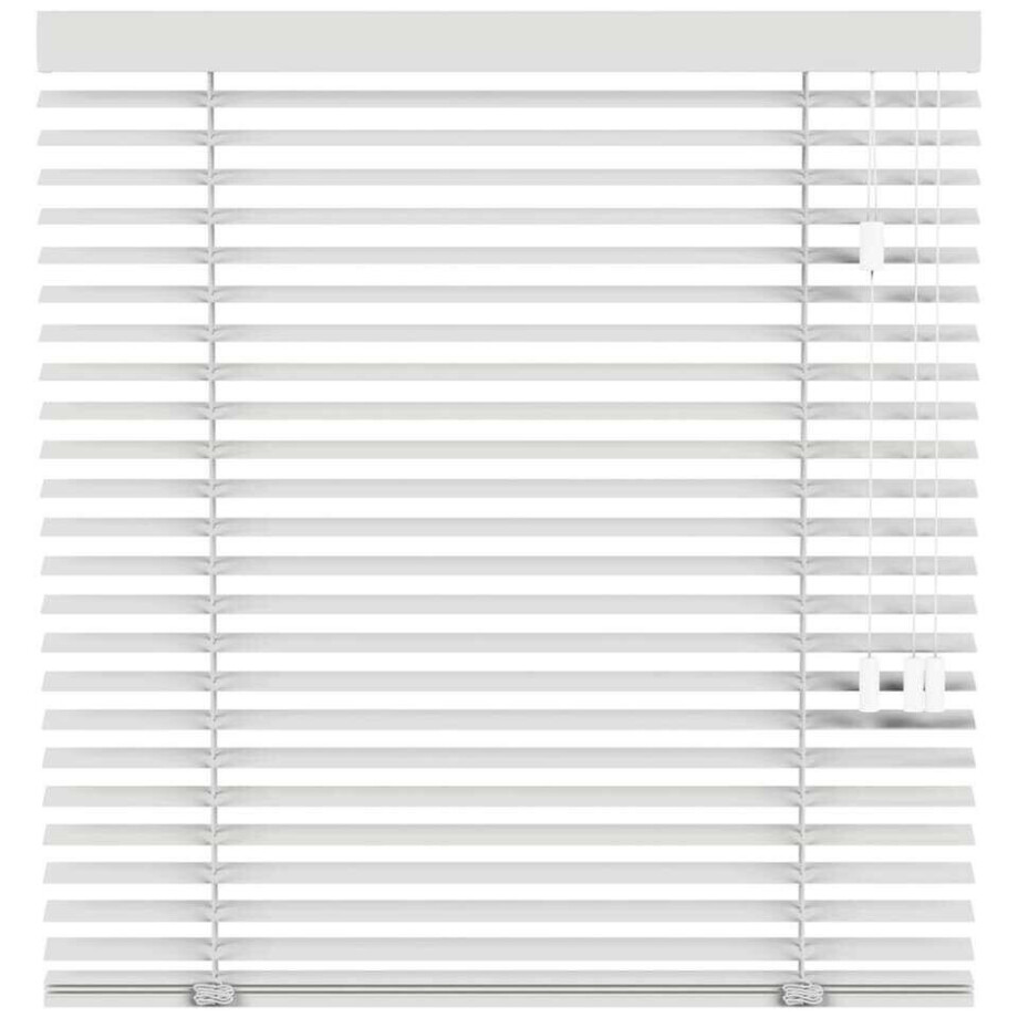 Leen Bakker - Houtlook Jaloezie 50mm - Off-white (10711) - PVC - Wit - 120x10x10 Cm afbeelding 1