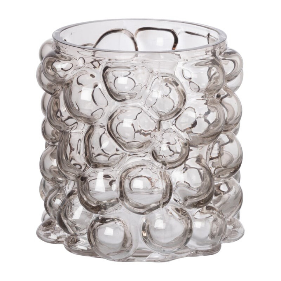 Vaas bubbels - grijs - ø17x15 cm Vaas bubbels - grijs - ø17x15 cm afbeelding