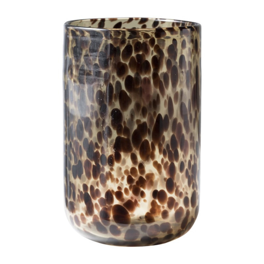 Vaas cheetah - bruin - 15x15x26 cm afbeelding 1