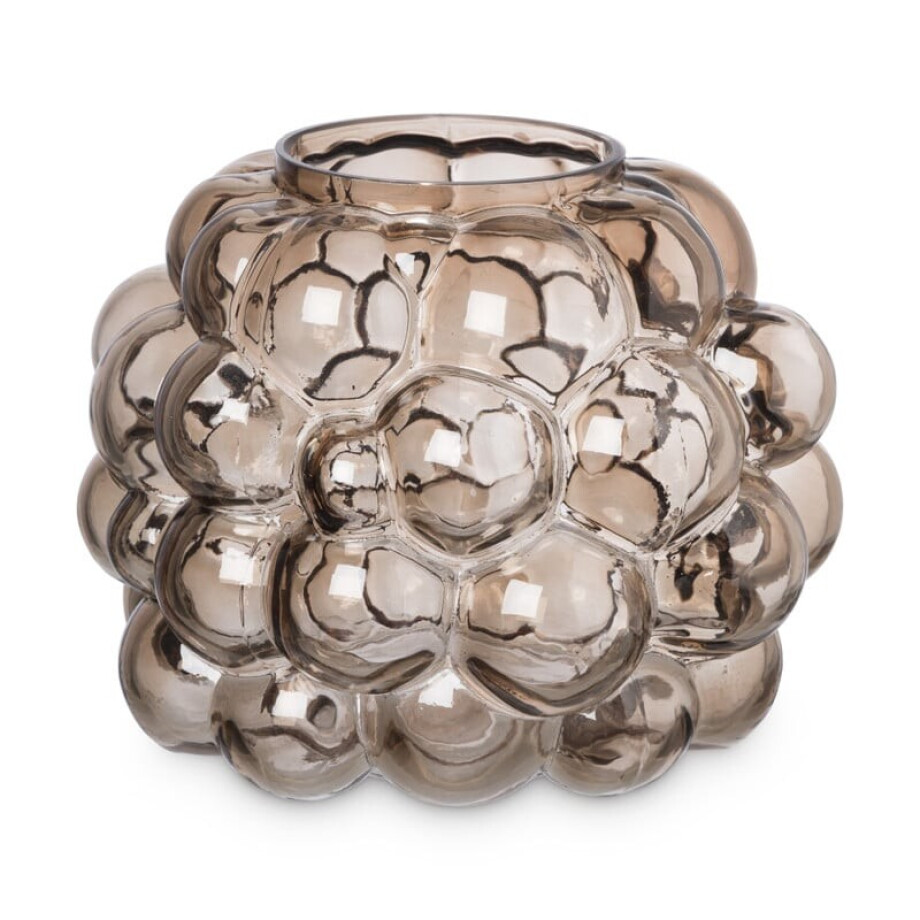 Vaas bubbels - grijs - ø22x18 cm Vaas bubbels - grijs - ø22x18 cm afbeelding