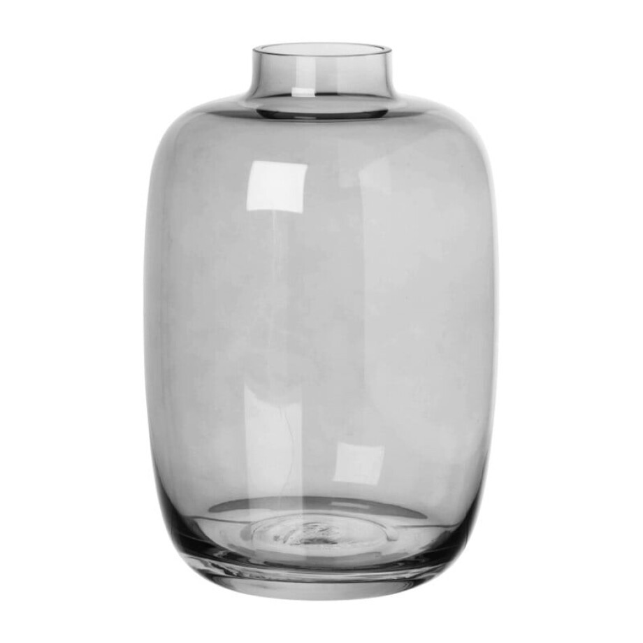 Vaas smoked middel - ø15x23 cm - grijs afbeelding 