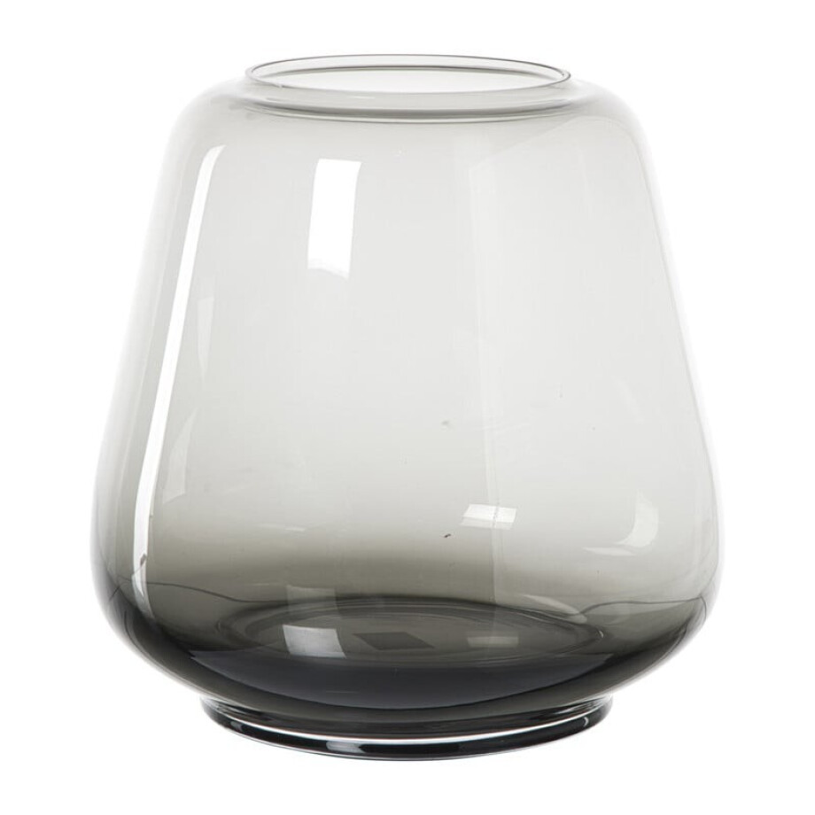 Vaas glas - grijs - ø21x21.5 cm Vaas glas - grijs - ø21x21.5 cm afbeelding