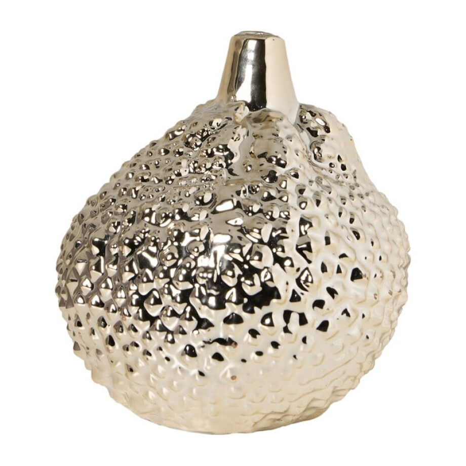 Vaasje bol - zilverkleurig - ø12.5x11 cm afbeelding 