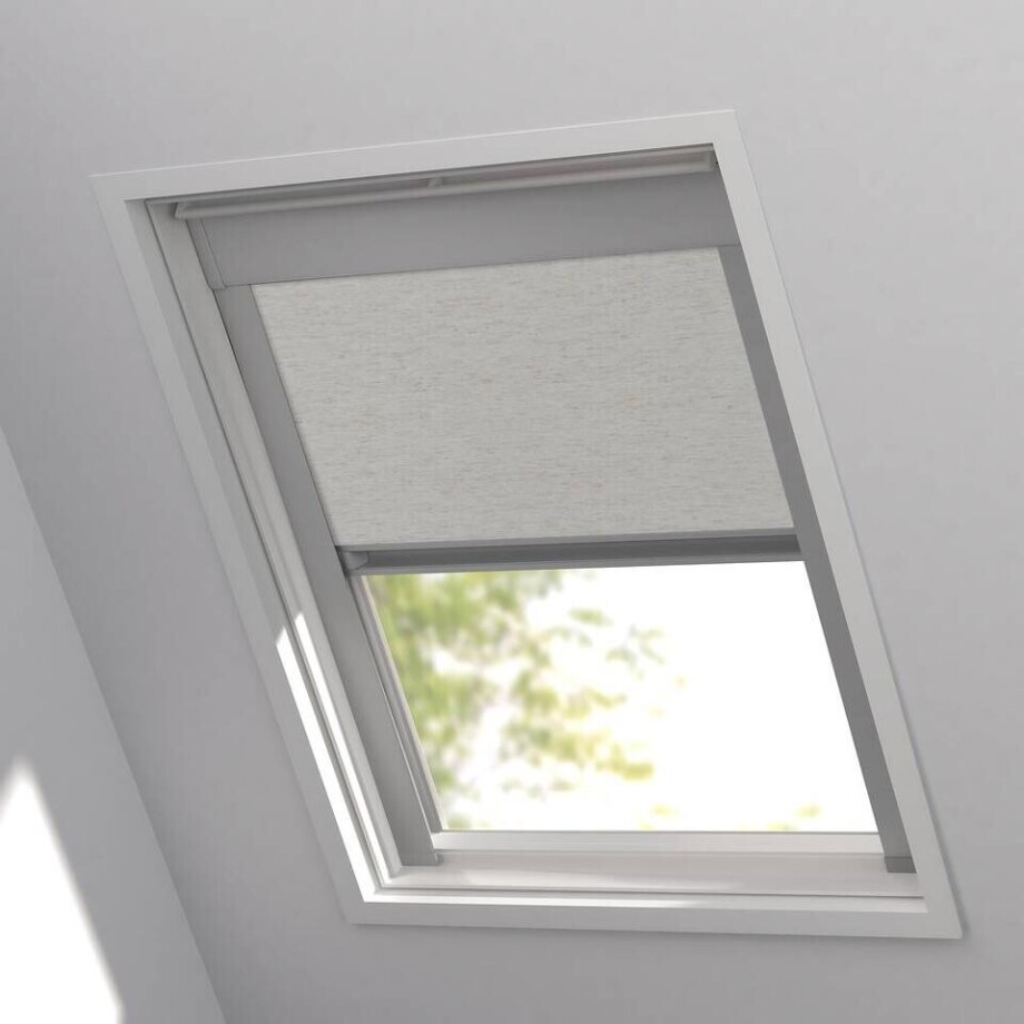 Leen Bakker - Fenstr Dakraamrolgordijn Hamburg Verduisterend - Linnen (25013) - Polyester - Beige - 120x10x10 Cm Leen Bakker - Fenstr Dakraamrolgordijn Hamburg Verduisterend - Linnen (25013) - Polyester - Beige - 120x10x10 Cm afbeelding 1