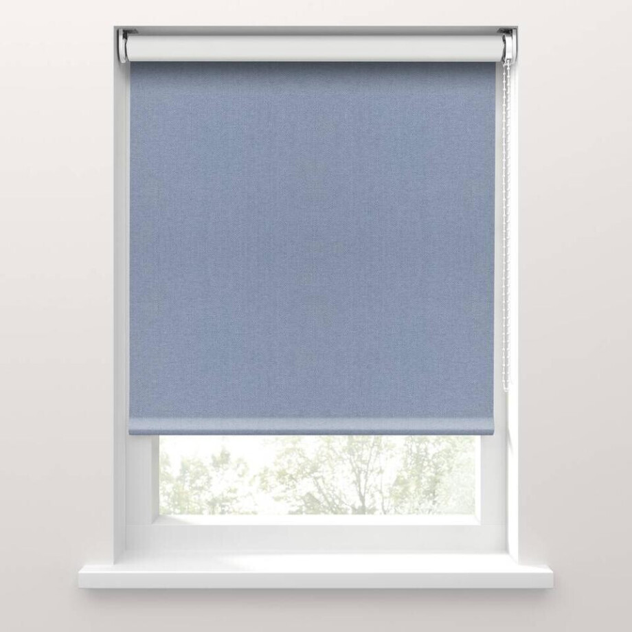 Leen Bakker - Fenstr Rolgordijn Gent Verduisterend - Denim (35004) - Polyester - Blauw - 120x10x10 Cm afbeelding 1
