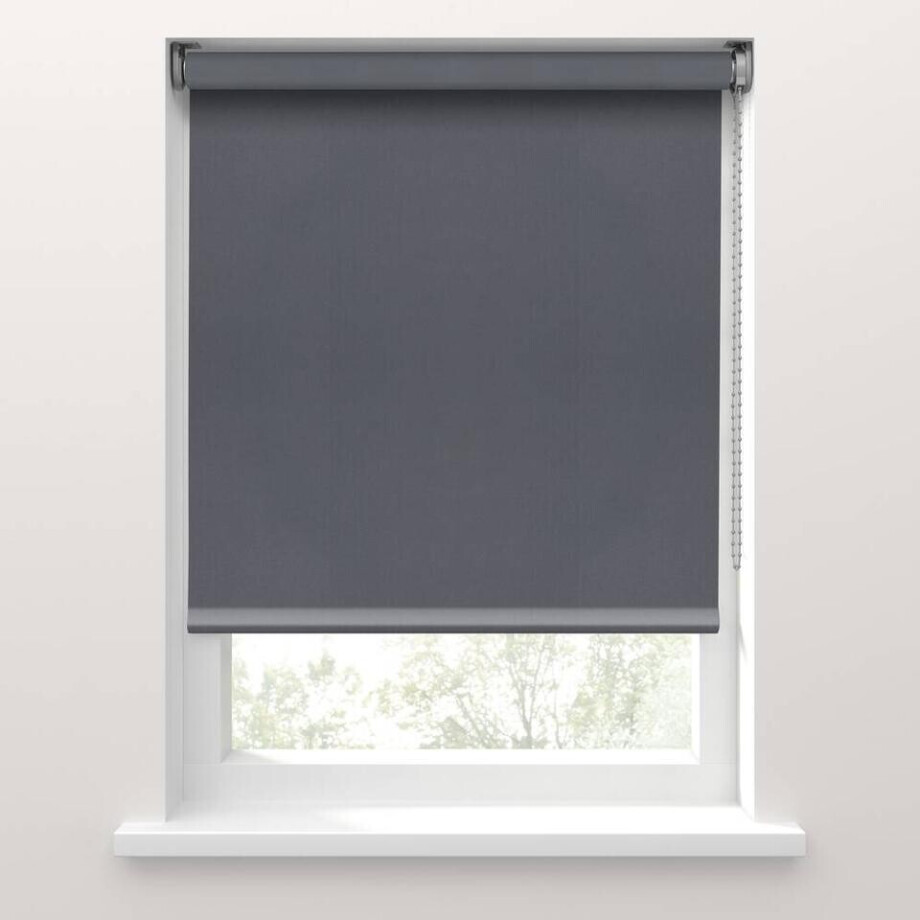 Leen Bakker - Fenstr Rolgordijn Toledo Verduisterend - Donker (20047) - Polyester - Grijs - 120x10x10 Cm afbeelding 1