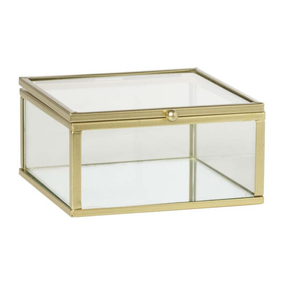 Gouden box klein - vierkant - 10x10x5 cm Gouden box klein - vierkant - 10x10x5 cm afbeelding