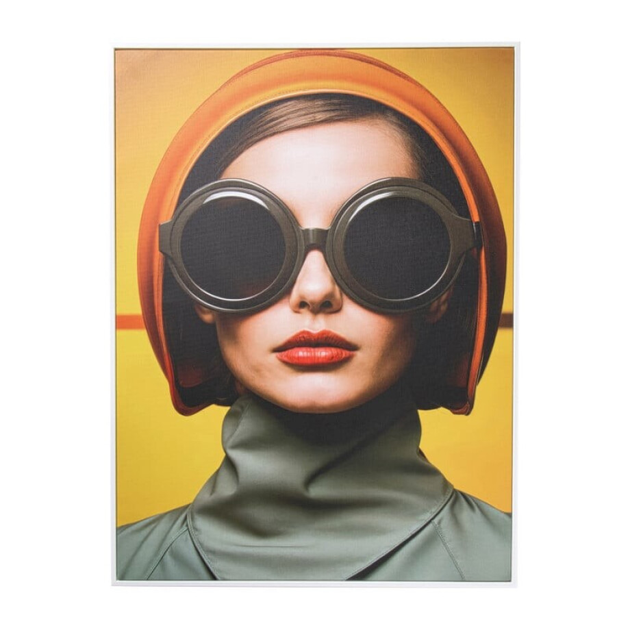 Poster met lijst vrouw - multikleur - 50x70 cm afbeelding 