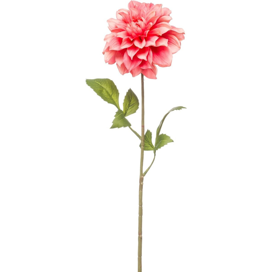 Emerald - Kunstbloem Dahlia 72cm koraal - Kunstplant voor binnen afbeelding 1