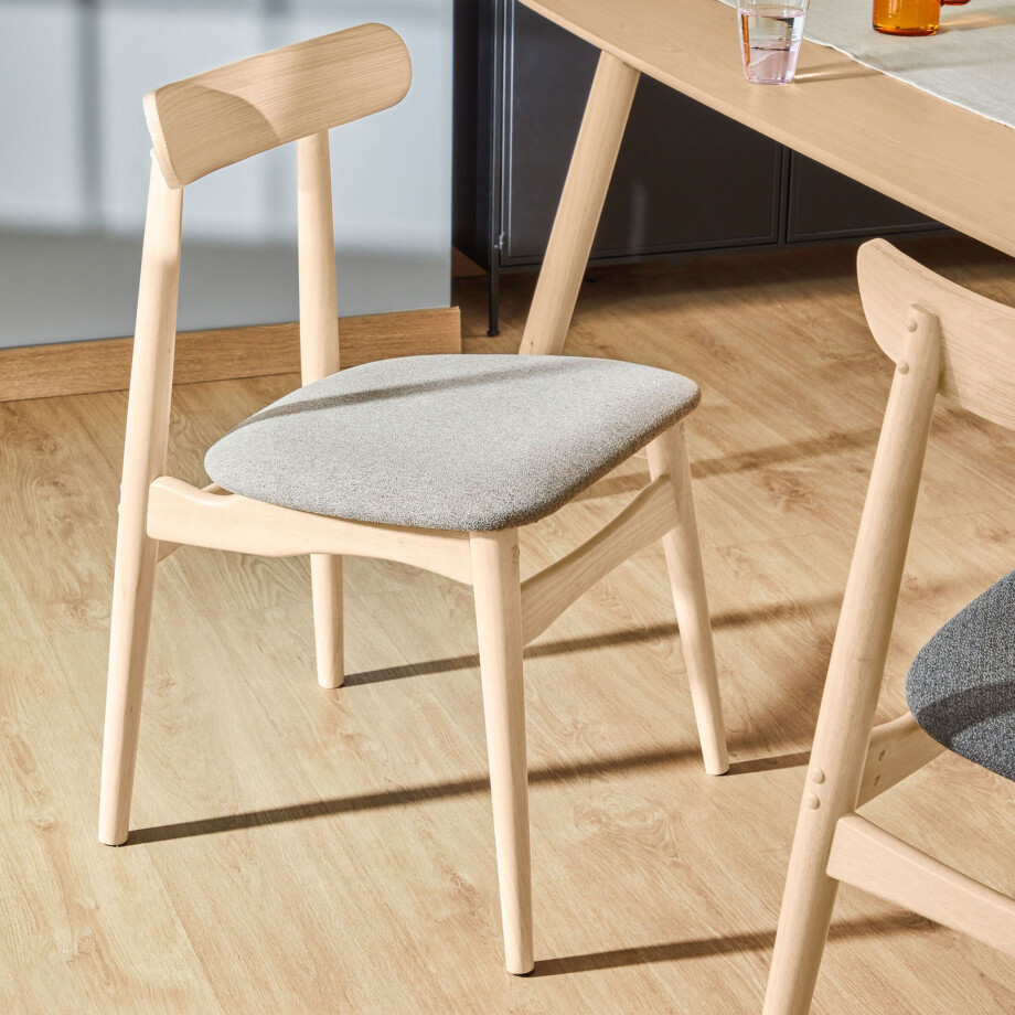 Kave Home Eetkamerstoel 'Nayme', kleur Beige Kave Home Eetkamerstoel 'Nayme', kleur Beige afbeelding 1