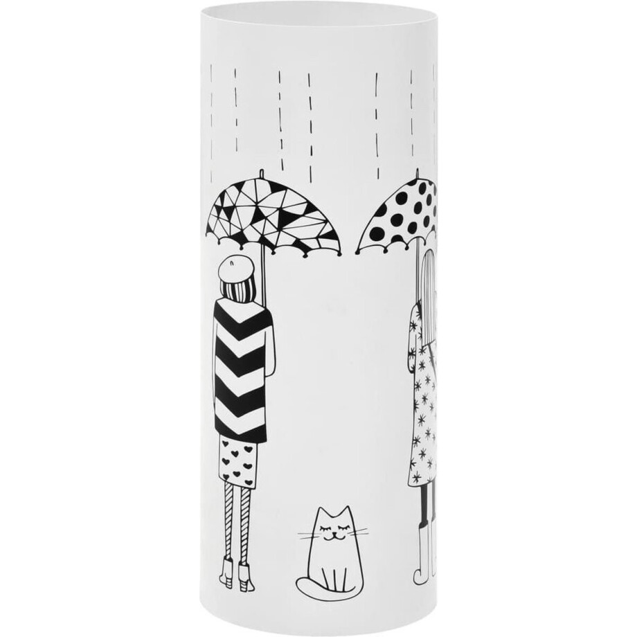 vidaXL - Parapluhouder - vrouwen - staal - wit vidaXL - Parapluhouder - vrouwen - staal - wit afbeelding 1