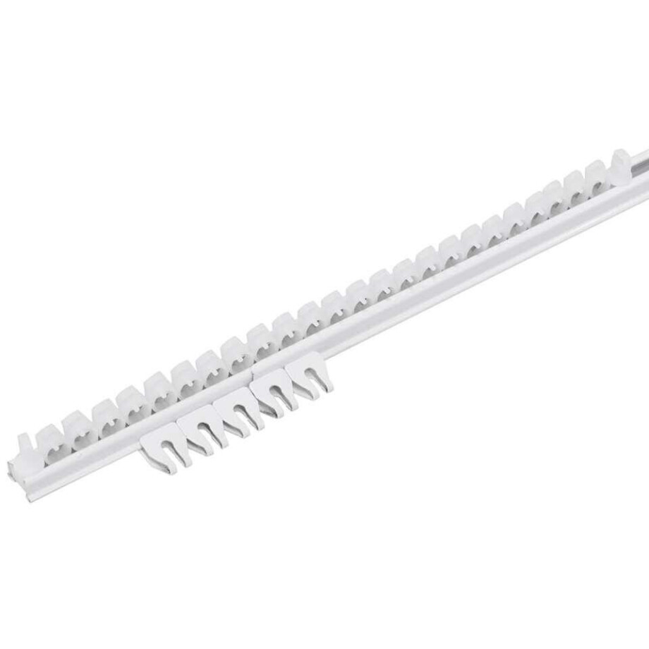 Leen Bakker - Complete Set Plus Rail 200cm - Metaal - Wit Leen Bakker - Complete Set Plus Rail 200cm - Metaal - Wit afbeelding 1