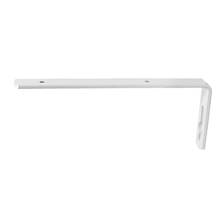 Leen Bakker - Wandsteunen 15cm, 2 Stuks Plus Rail - Metaal - Wit afbeelding 1
