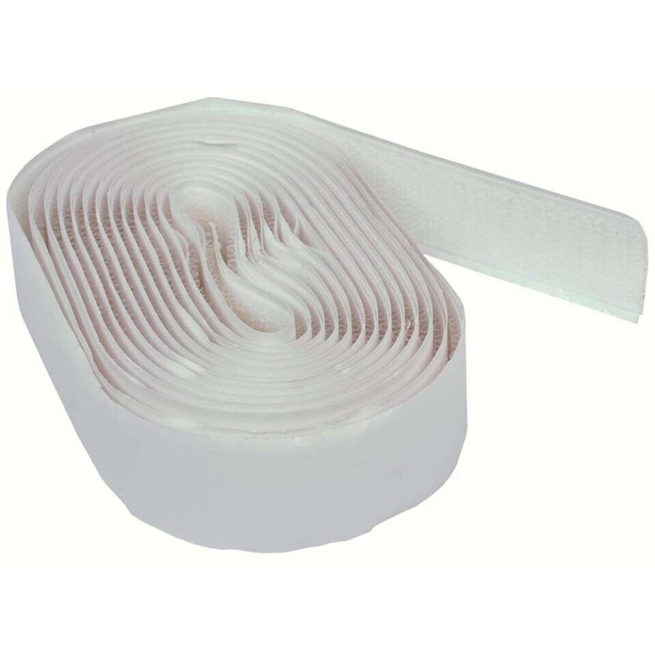 Leen Bakker - Klittenband Zelfklevend 20mm 280cm - Polyester - Wit Leen Bakker - Klittenband Zelfklevend 20mm 280cm - Polyester - Wit afbeelding 1