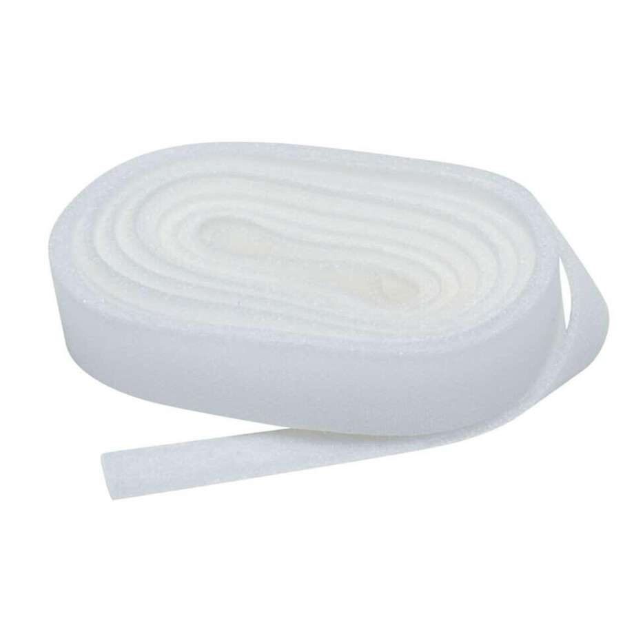 Leen Bakker - Klittenband Velours 20 Mm 280 Cm - Polyester - Wit Leen Bakker - Klittenband Velours 20 Mm 280 Cm - Polyester - Wit afbeelding 1