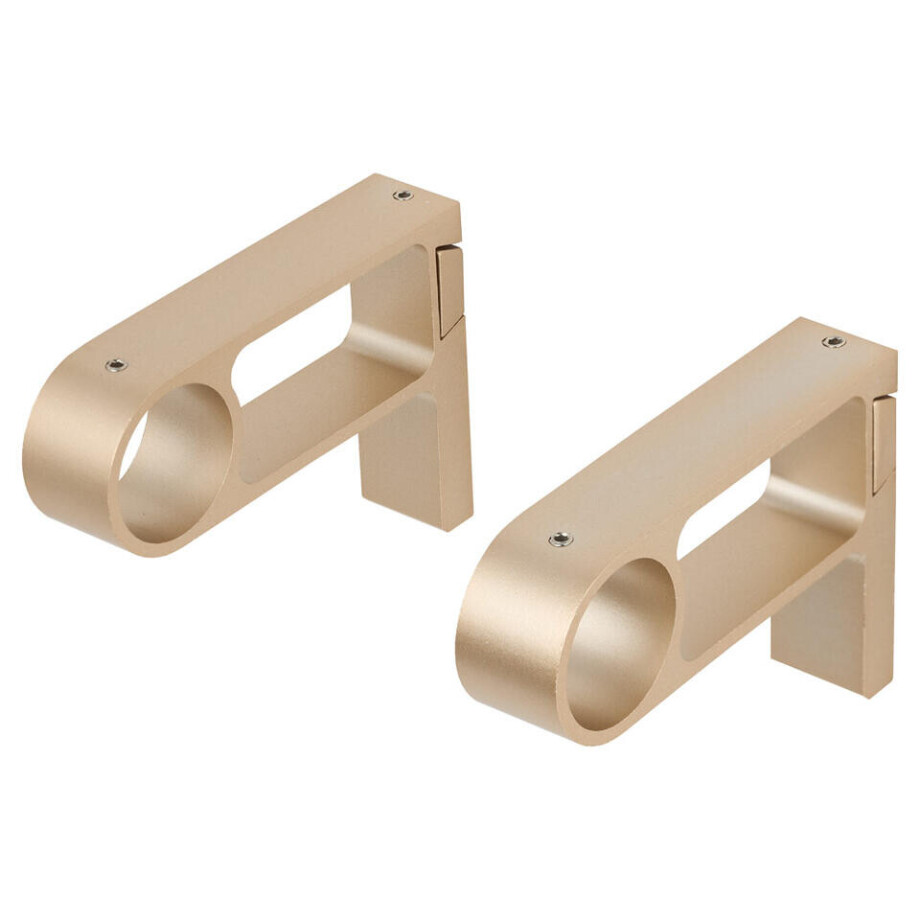 Leen Bakker - Wandsteun Gordijnroede Hooked - Rosé Goud - Ø28mm - S/2 (2016355) - Metaal - Goudkleurig#Roze Leen Bakker - Wandsteun Gordijnroede Hooked - Rosé Goud - Ø28mm - S/2 (2016355) - Metaal - Goudkleurig#Roze afbeelding 1