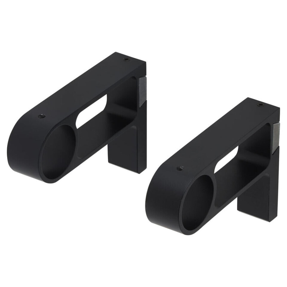 Leen Bakker - Wandsteun Gordijnroede Hooked - Ø28mm - S/2 (2016361) - Metaal - Zwart Leen Bakker - Wandsteun Gordijnroede Hooked - Ø28mm - S/2 (2016361) - Metaal - Zwart afbeelding 1