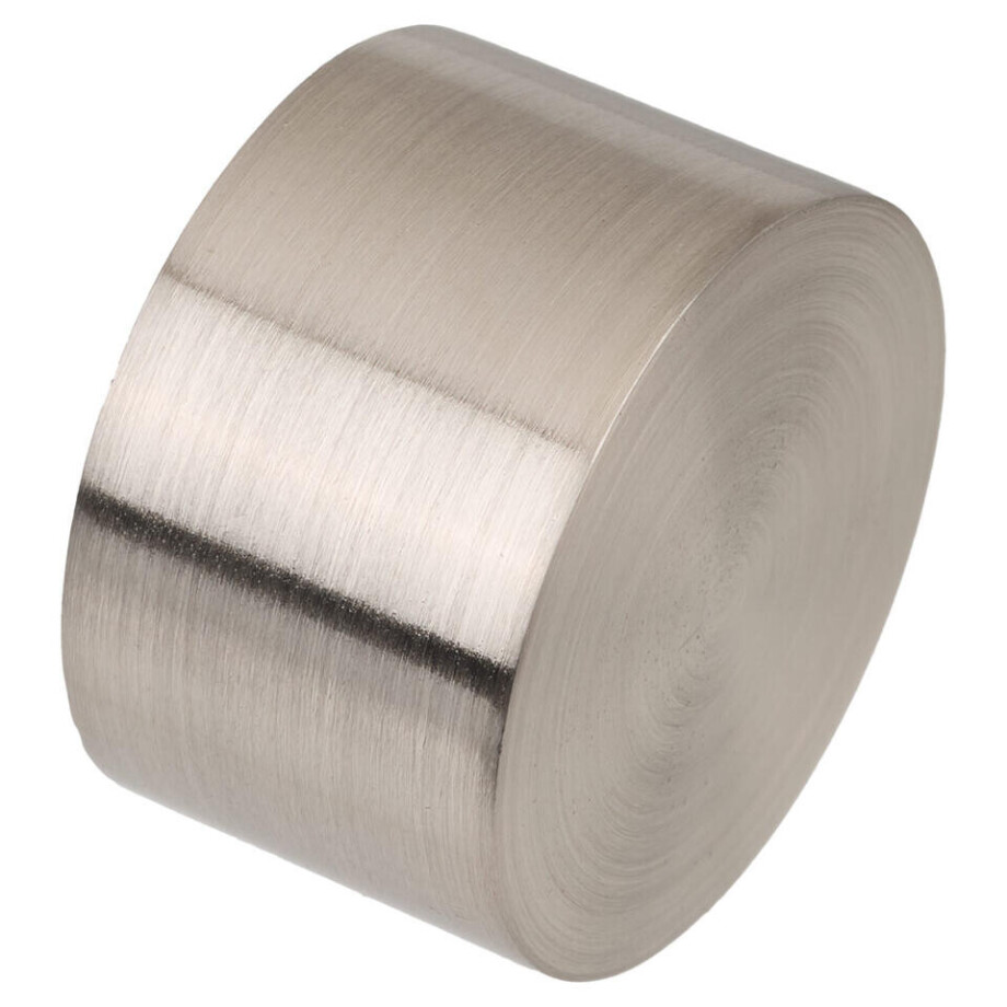 Leen Bakker - Eindknop Gordijnroede - RVS Ø28 Mm - S/2 (2016364) - Metaal - Zilverkleurig afbeelding 1