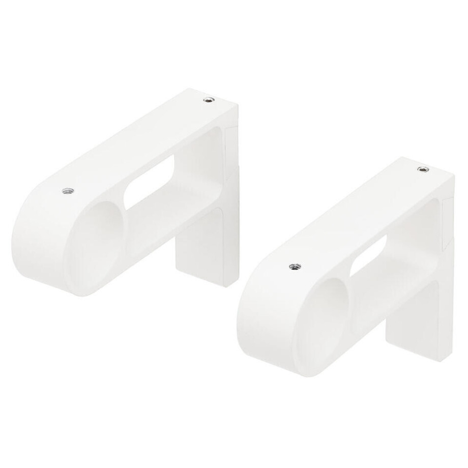 Leen Bakker - Wandsteun Gordijnroede Hooked - - Ø28mm - S/2 (2016373) - Metaal - Wit Leen Bakker - Wandsteun Gordijnroede Hooked - - Ø28mm - S/2 (2016373) - Metaal - Wit afbeelding 1