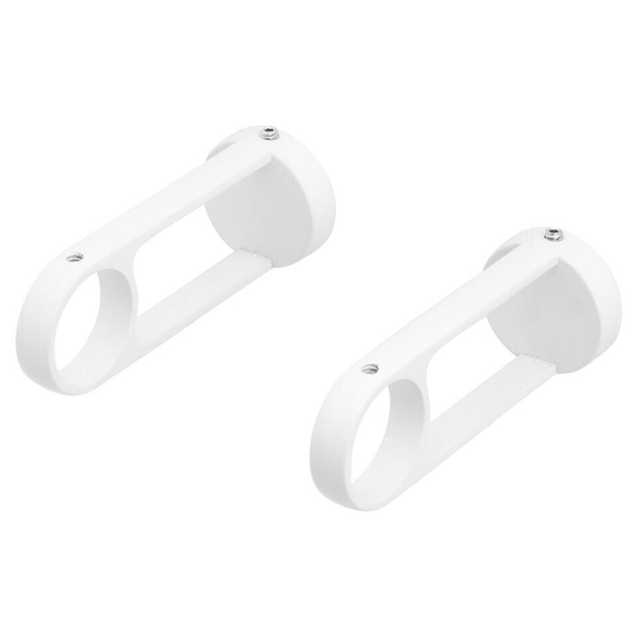 Leen Bakker - Wandsteun Gordijnroede Oval - - Ø28mm - S/2 (2016374) - Metaal - Wit Leen Bakker - Wandsteun Gordijnroede Oval - - Ø28mm - S/2 (2016374) - Metaal - Wit afbeelding 1