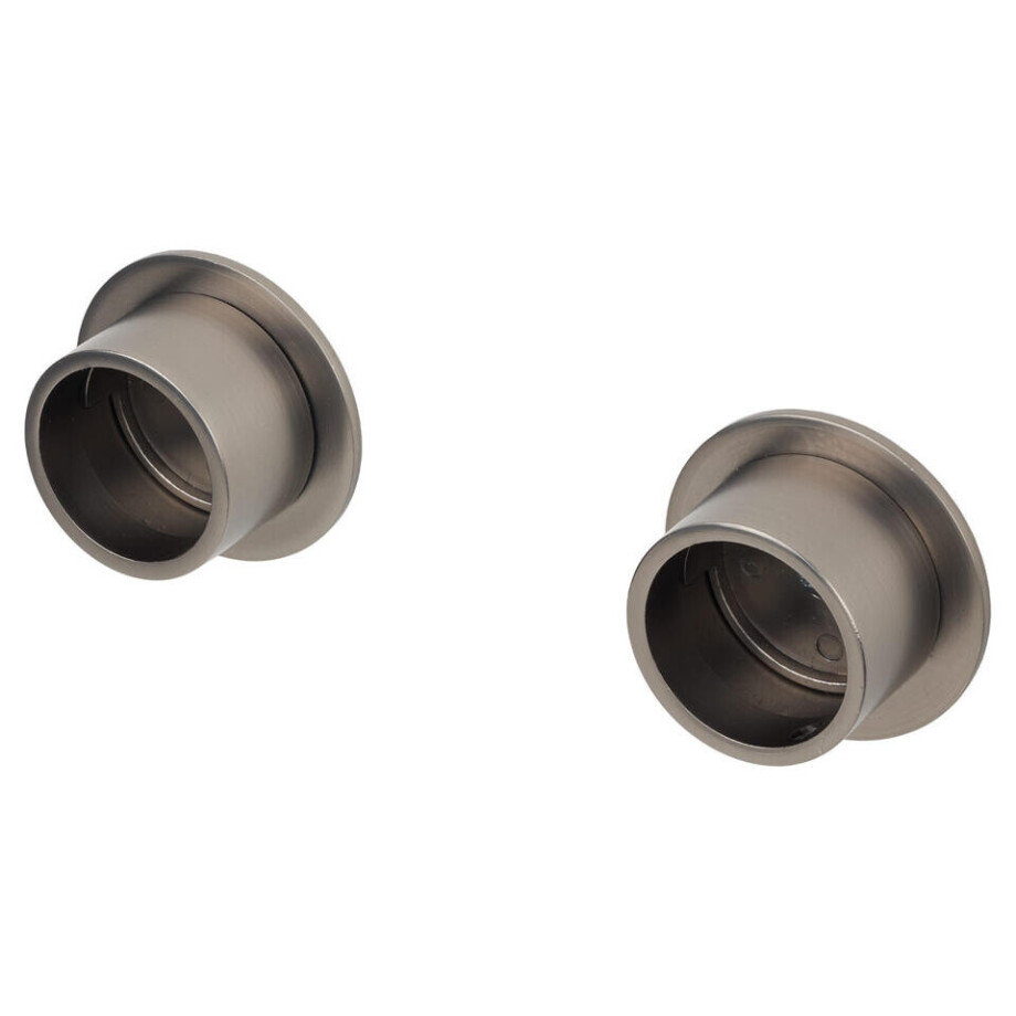 Leen Bakker - Wandbeslag Gordijnroede - Gun Metal - Ø28mm - S/2 (2016380) - Metaal - Grijs afbeelding 1