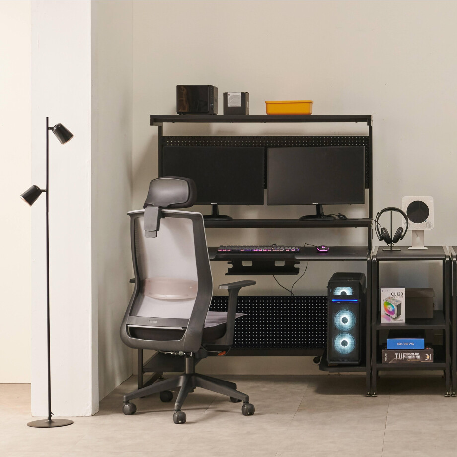 Artistiq Bureau 'Larssen' 120cm, kleur zwart afbeelding 