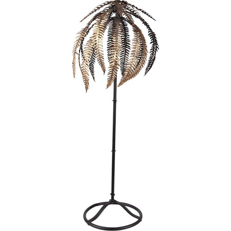 Clayre & Eef Decoratie Palm 73 cm Goudkleurig Zwart IJzer afbeelding 1