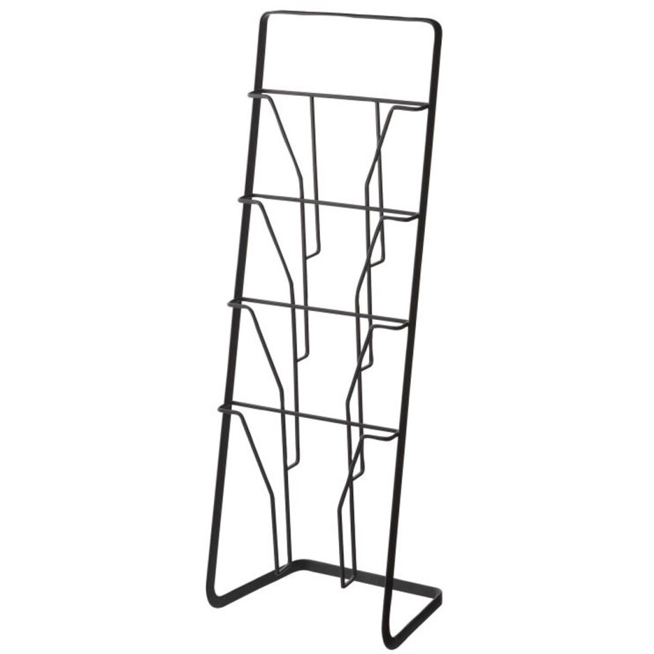Yamazaki Tijdschriftenrek 4 vakken - Tower - Zwart afbeelding 1